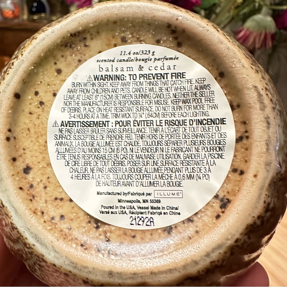 Upcycled Anthropologie Snowfall Candle Vessel - Neutral Ceramic Pen Cup - Picture 4 of 11